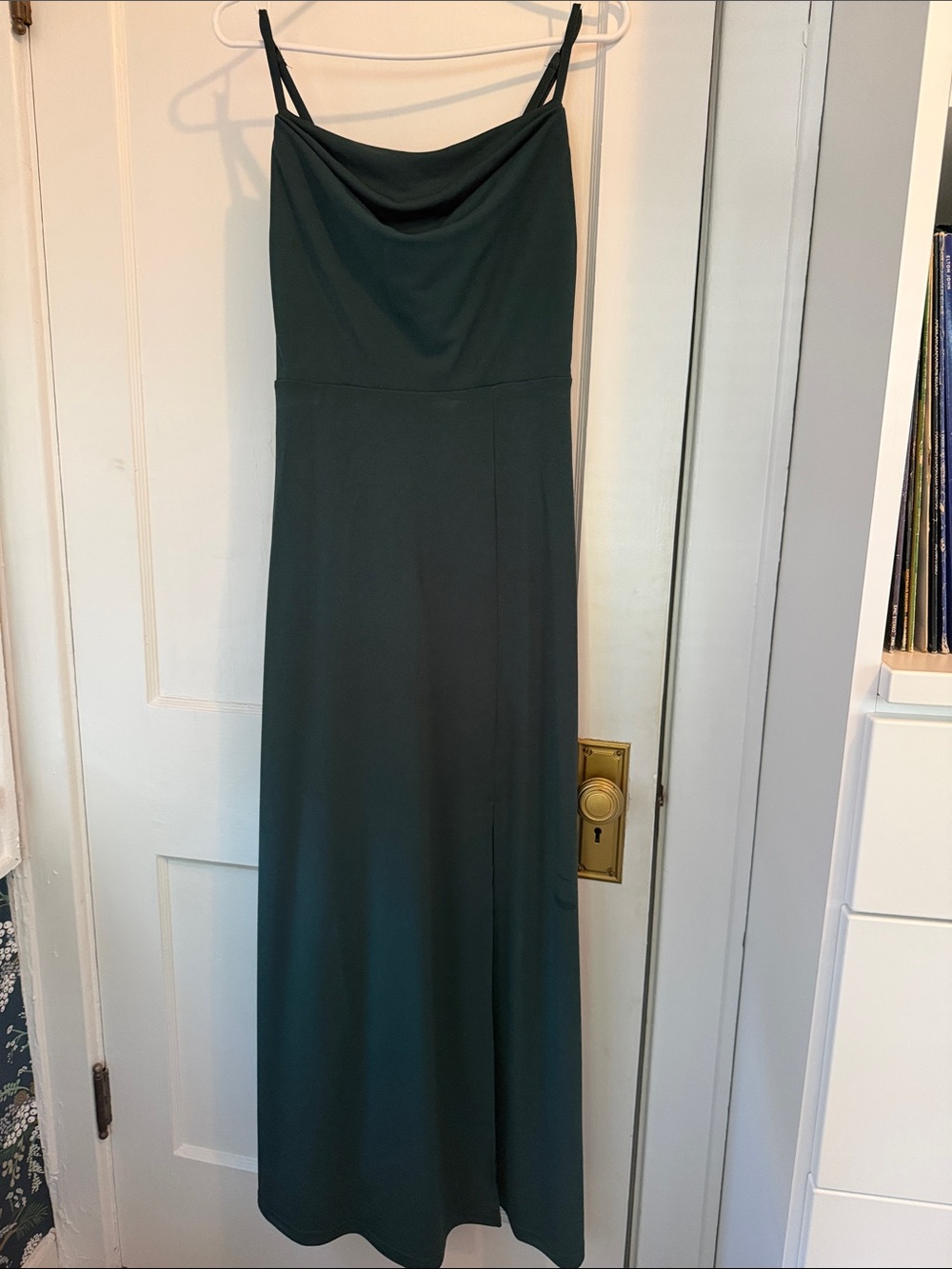 Birdy Grey Dark Green Cowl Neck Maxi Dress